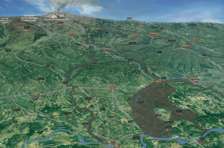 Mapa participativo frente al riesgo volcánico Lérida - Ambalema - Venadillo, Tolima